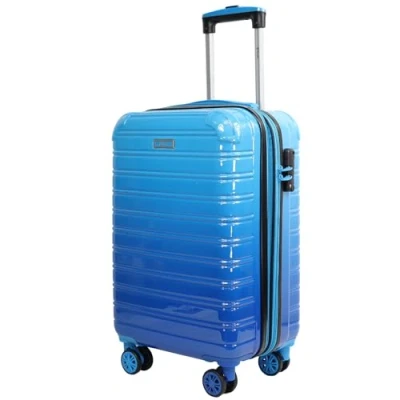 Image de Blade Lot de 3 valises extensibles Valise à coque rigide légère roulettes Bagage main en ABS + PC avec serrure TSA 4 roues Spinner voyage, bleu, M