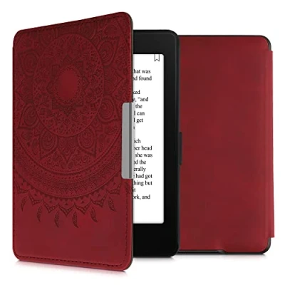 Image de kwmobileÉtui Compatible avec Amazon Kindle Paperwhite Coque Étui à Rabat magnétique tabletteeReader Similicuir Rouge foncé