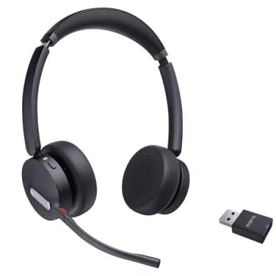 Image de Yealink WH64 Hybrid Dual Teams Casque sans Fil Arceau Bureau/Centre d&#039;appels Micro USB Bluetooth Noir
