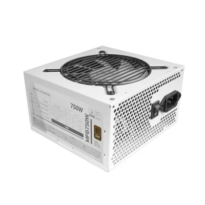 Image de MARSGAMING MPB750, Alimentation PC 750W ATX, 6 Ans de Garantie, 80Plus Bronze 230V EU, 90% d&#039;Efficacité, Ventilateur 120mm FDB avec Technologie AI RPM et Système Anti Vibration, Blanc