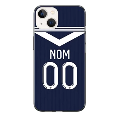 Image de CS Coque Maillot Foot Bordeaux Domicile 2022 2023 Personnalisable CPF BORD DOM 22 23 (IPHONE 14 Plus)