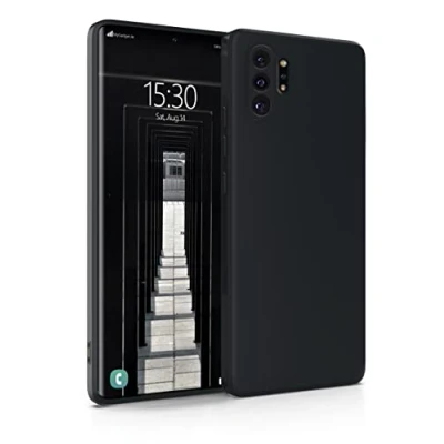 Image de MyGadget Coque pour Samsung Galaxy Note 10 Plus Case TPU Souple &amp; Soft Cover Protection Extra Fine Légère Étui Coloré Anti Choc et Rayures Noir
