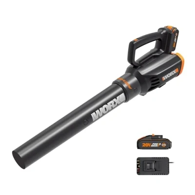 Image de WORX Souffleur sans fil 20V 2Ah WG547E.9 (129km/h, 11,3m3, Turbine technologies, livré batterie ni chargeur)