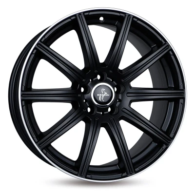 Image de KESKIN 5Trou 18Pouce 112mm Jante alu KT16 Dynamic mattschwarz Horn Edelstahl KT168018511245MBLP