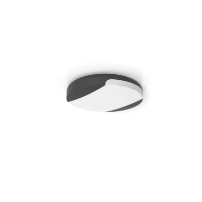 Image de Lutec Sweep plafonnier extérieur Ø 26 x 5,5 cm 23,5W LED incl. IP54 gris foncé