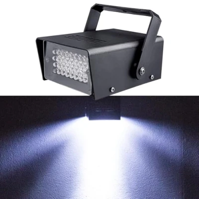 Image de 2Pack 32LED Stroboscope Dj Jeu de Lumiere Pour Soiree Strobe Light, Blanc Stromboscope Soirée Flash Disco Lights for Room, Stroboscopes Led Stroboscopique Projecteur Parties