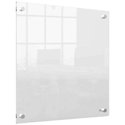 Image de Nobo Mini Tableau Transparent Effaçable en Acrylique pour Bureau, Facile à Effacer, 450 x mm, Feutre Marqueur et Fixations Murales Inclus, 1915620, Blanc