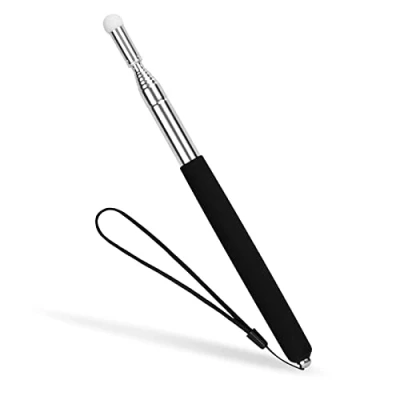 Image de Baguette Télescopique 1M Pointeur de Présentation Extensible Pointeurs Rétractable Enseignants Rétractables pour Enseignement Guide Noir