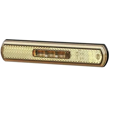 Image de HELLA Feu latéral Shapeline Tech LED 24V / 12V Montage en saillie/vissé ADR/GGVS Couleur du voyant: jaune Câble: 450mm Fiche: AMP 2pôle droite/gauche 2PS 013 300 261