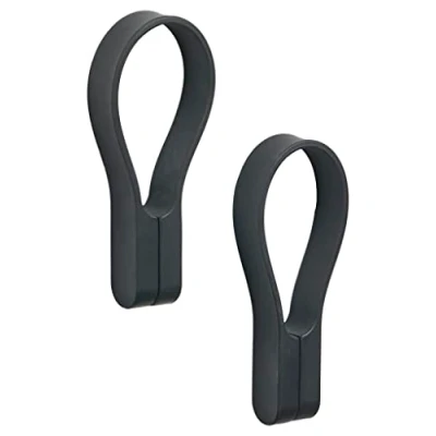 Image de Zone Denmark Loop Magnet Lot de 2 Sangles magnétiques Porte torchons, Serviettes en Silicone &amp; aimants puissants accroche sur Tout Facile à̀ Installer et Retirer Noir