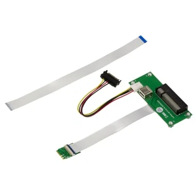 Image de KALEA INFORMATIQUE Adaptateur Riser PCIe x8 vers M2 E A Key avec Nappe blindée 15cm ou 25cm pour Monter Une Carte PCI Express 8X sur Un Port M.2 EA
