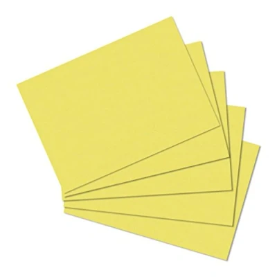 Image de Herlitz Lot de 100 fiches bristol Format A4/A5/A6/A7/A8 A5 blanc blanko jaune