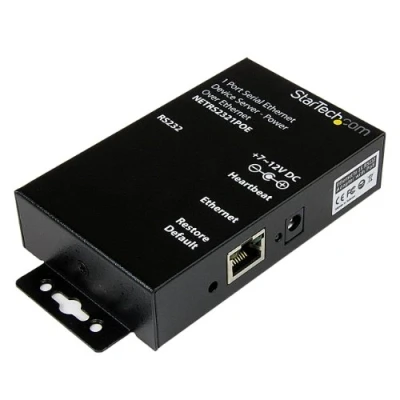 Image de StarTech.com Serveur de périphériques série à 1 port RS232 vers IP Ethernet avec Power over (PoE) (NETRS2321POE)