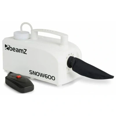 Image de BeamZ SNOW600 Machine à Neige 600 Watts, Compacte et Légère, Facile Transporter, Télécommande Filaire 5 m, Réservoir 250 mL, Idéale pour Tapisser l&#039;Espace de Gros Flocons