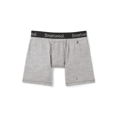 Image de Smartwool Merino Boxer Shorty, Homme, Taille: Medium, Light gray heather