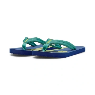 Image de PUMA Unisex Kids Epic Flip V2 Jr Tongs, Sparkling Green Cobalt Glaze Lime Sheen, 39 EU