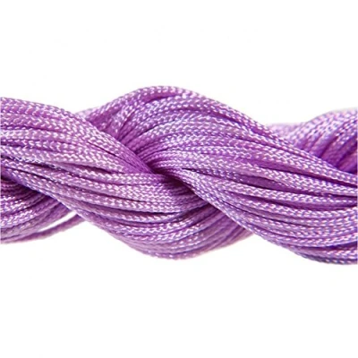 Image de Accessoires création Fil Nylon 1 mm pour Bracelet shamballa écheveau 24 mètres Violet glycine
