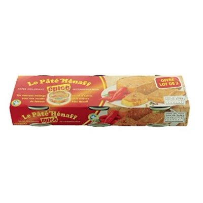 Image de HENAFF le Pâté Épicé 3 x 76 g Lot de 8