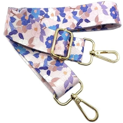 Image de Bandouliere de Rechange Reglable Bleu, Sangle Sac a Main Remplacement, Universelles mit Boucle Dore pour Femme à Main, Bandoulière Accessoires, 605