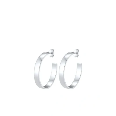 Image de Elli Creole Basic GEO Trend Blogger Redondo Boucles d&#039;oreilles, Femme, Taille: One Size, Silver