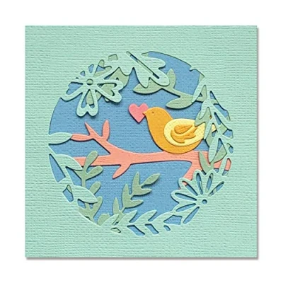 Image de Sizzix 665092 Thinlits Scène à Couches printanières par Olivia Rose Lot de 5 Matrices découpe pour Scrapbooking, Multicolor, Taille unique