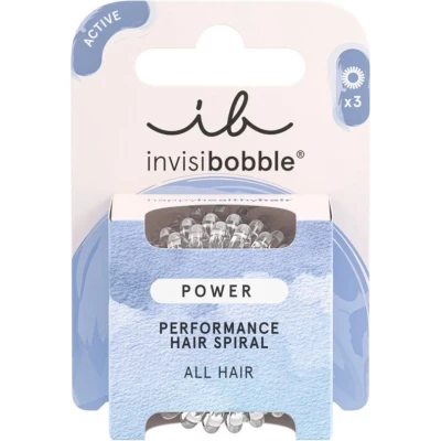 Image de Invisibobble élastique cheveux transparent Power x3 Elastique spirale extra forte Elastiques sans traces epais