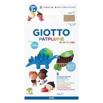 Image de GIOTTO Patplume Assortiment pâte à modeler 8 x 33g tons peau