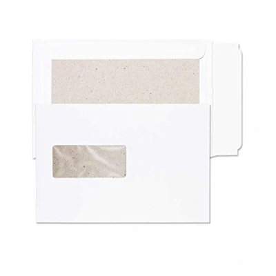 Image de Blake Purely Packaging C5 229 x 162 mm 120 g/m² Enveloppes Pochettes Dos Carton Bande Adhésive Fenêtre (51901W) Blanc Boîte de 125