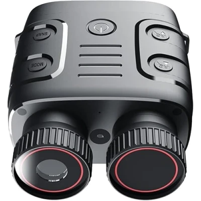 Image de GeRRiT Lunettes de vision nocturne, jumelles nocturne avec écran LCD zoom 5x pour observer, chasse, voyage, camping Noir