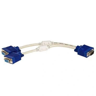 Image de Akyga AK ad 20 VGA cavo adattatore Y maschio 2 X femmina, Blu VGAx2 Blanc Neuf