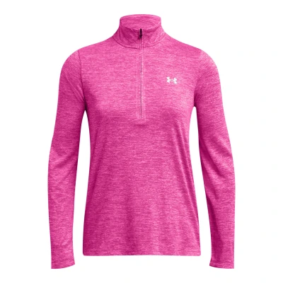 Image de Under Armour TECH 1/2 ZIP Twist Tshirt à manches longues, Femme, Taille: XXL, Rebel pink/white