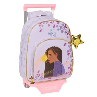 Image de Safta Wish Sac à Dos pour Enfant avec Chariot 705, idéal Enfants de différents âges, Confortable et Polyvalent, qualité résistance, 28 x 10 34 cm, Couleur Lilas, Estándar,