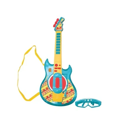 Image de Lexibook NBC Universal Minions, Moche et Méchant, Guitare électronique Micro Lunettes pour Chanter avec Style, 2 Modes de Jeu, Mélodies démonstration, Effets Lumineux, K260DES, Jaune/Bleu