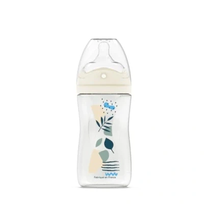 Image de Dodie Biberon Tétine Multi Perforée Anti Colique Bleu +3M 270 ML