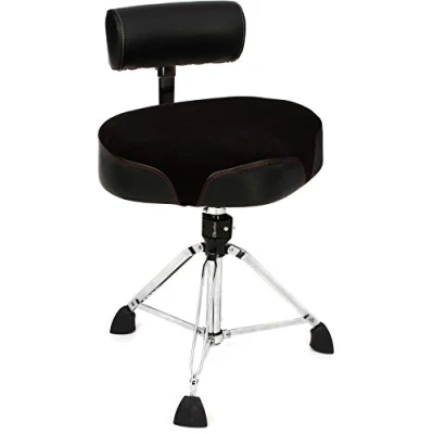 Image de Gibraltar tabouret pour batterie, de batterie 9800 Series Oversized double Braced, 9808OS AB (diamètre : 48cm, base à entretoise, pieds en caoutchouc &#039;Super Foot&#039;)