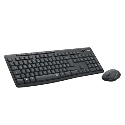 Image de Logitech MK295 Combo sans Fil Siilencieux, Noir (QWERTY Allemand Version)