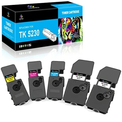 Image de LeciRoba TK 5230 pour Cartouche Kyocera TK5230 TK5220 5220 ,pour Toner P5021cdn Ecosys P5021cdw et M5521cdw M5521cdn imprimante (5 Paquets)