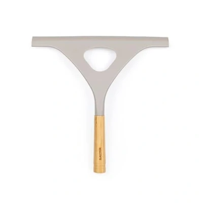 Image de Salter LASAL71410WEU7 Raclette de douche, fenêtre/pare brise et miroir, rebord en caoutchouc, nettoyage sans traces, manche bambou, plastique recyclé, robuste durable, collection Warm Harmony