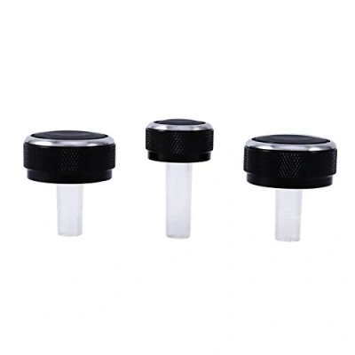 Image de 3pcs Bouton de Commande Climatisation, Keenso Interrupteur Climatiseur Rotatif Intérieur Décoration Garniture Voiture A/C