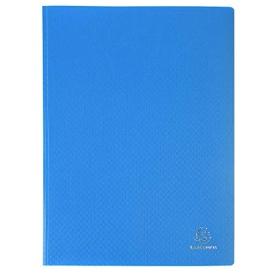 Image de Exacompta Réf. 8535E Carton de 15 Protèges documents OPAK 30 pochettes grainées antireflet 60 vues pour format A4 dimensions 24 x 32 cm couverture en polypro souple couleur rouge