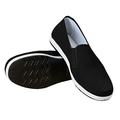 Image de Pantoufles de Style Chinois Kung Fu Arts Martiaux Chaussures Tai Chi Semelle en Caoutchouc Unisexe Noir Taille EU 39