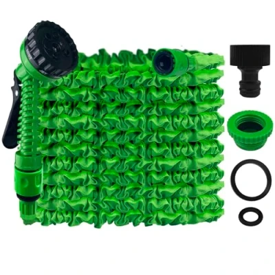 Image de Gsakskdsap Tuyau D&#039;Arrosage Extensible 15m, Arrosage avec 7 Modes de Pulvérisation, Flexible, Léger et Facile à Ranger Pour Irrigation, Jardin, Arrosage, Nettoyage