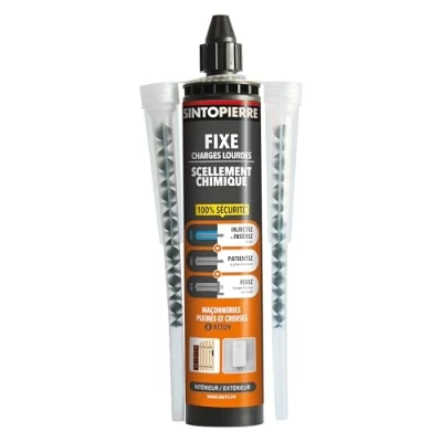 Image de SINTO Scellement Chimique Charges Lourdes 300 ml Fixer et Sceller des Matériaux Creux Pleins Simple d&#039;Utilisation