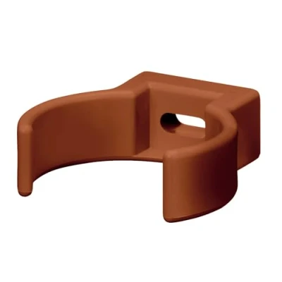 Image de INEFA collier de descente PVC DN 50, marron pour tuyau descente, accessoire gouttière, montage facile, Made in Germany