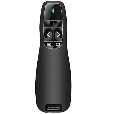 Image de Ergonomique Telecommande Ordinateur Powerpoint, 2.4GHz USB Presentation Cliqueur Zapette Powerpoint Pointeur Slide Présentateur Sans Fil pour PC Portable