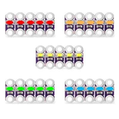 Image de KOOKYE Lilypad Lot de 25 LED Rouge/jaune/blanc/bleu/vert (25 Lilypad) pour microcontrôleur Arduino Rapsberry Pi