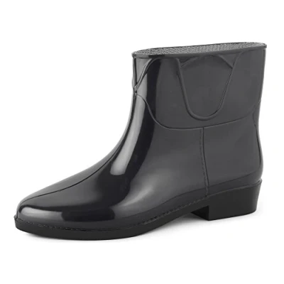 Image de Ladeheid Bottines Bottes de Pluie Chaussure Femme LAZT201801 (Noir/Noir, 40 EU)