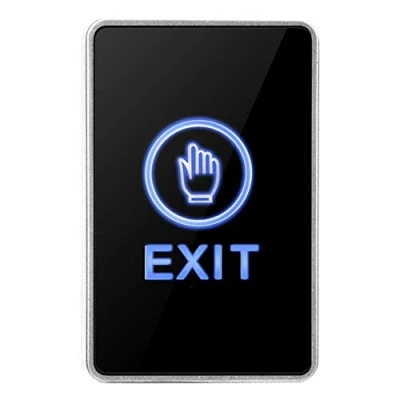 Image de Bouton de Sortie Porte Push, Interrupteur Déverrouillage à Capteur Tactile avec Lumière LED NO NC COM Commutation Contrôle d&#039;accès du Panneau