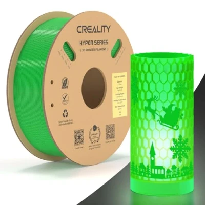 Image de Creality Filament Hyper PETG, Vert 1.75mm PETG 1KG, Imprimante 3D Précision Dimensionnelle +/ 0.03mm, Matériaux d&#039;impression pour La Plupart des Imprimantes