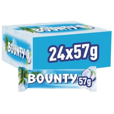 Image de BOUNTY Barres Chocolat au Lait &amp; Noix de Coco Grand format 24 x 57g